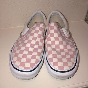 Checkered Vans size W8. Fairly used but it great condition.